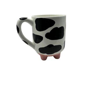 Black & White Cow Ceramic Mug BW WareHouse‎ Pink Udders Novelty Coffee Cup 20z